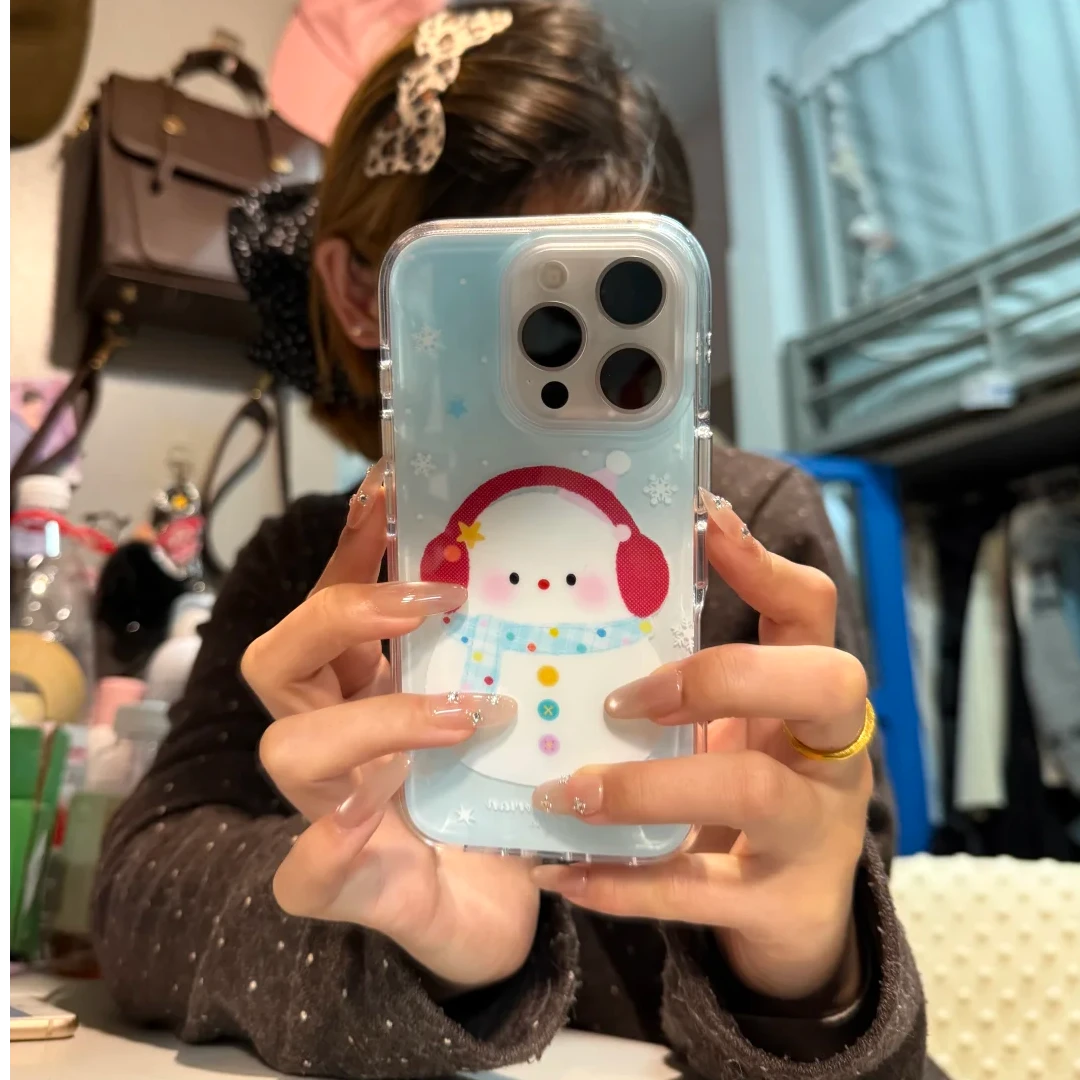 向日壳围巾雪人适用苹果iphone17/16软壳OPPO荣耀华为小米vivo