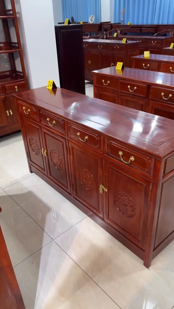 【闪购商品】花梨木类家具158*40*80刺猬紫檀餐边柜祥云