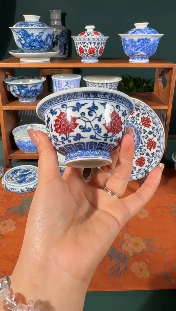 杯永明尚玩缠枝压手杯