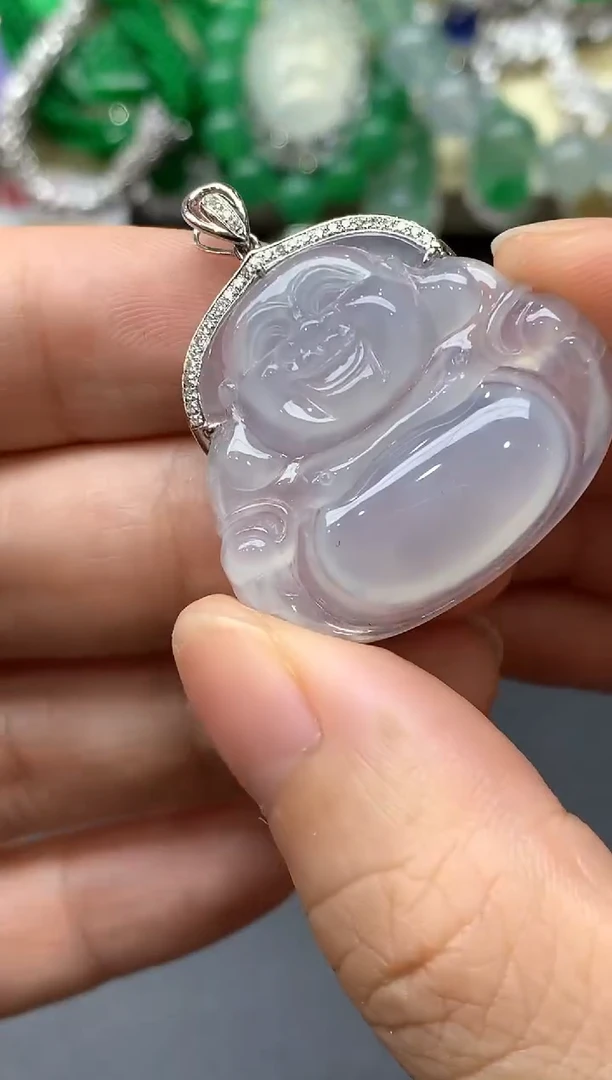 颈饰18K金镶嵌翡翠371-中国好珍宝