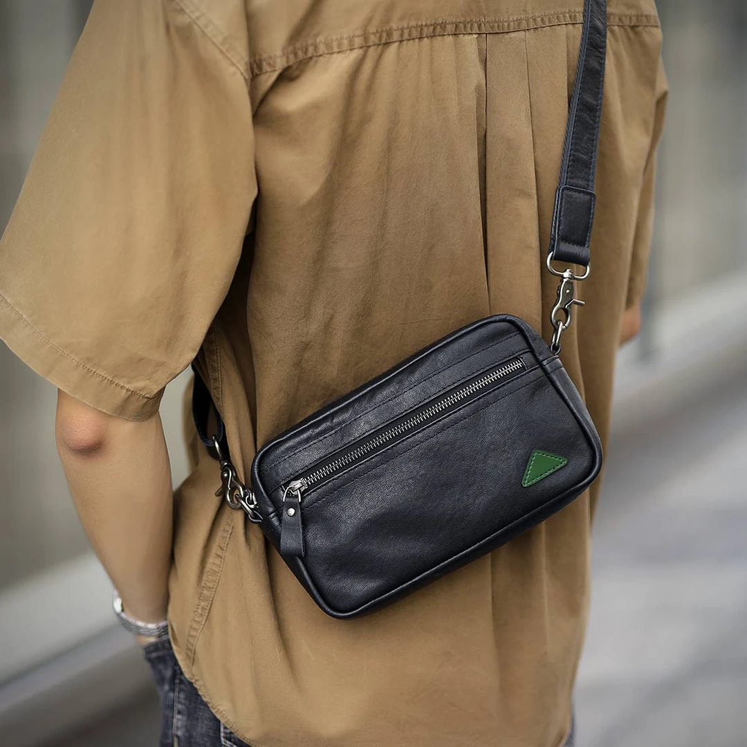 2025新款随身小包男真皮轻便手机包植鞣牛皮迷你单肩斜挎包潮
