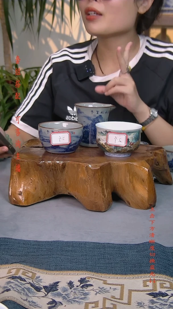 T**y简装家用款5件套 老陶泥开片纹陶瓷茶具