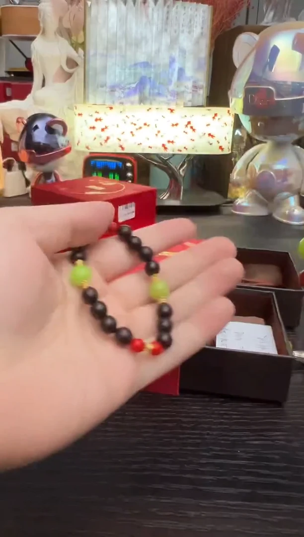 DIY小叶紫檀夜明珠手串