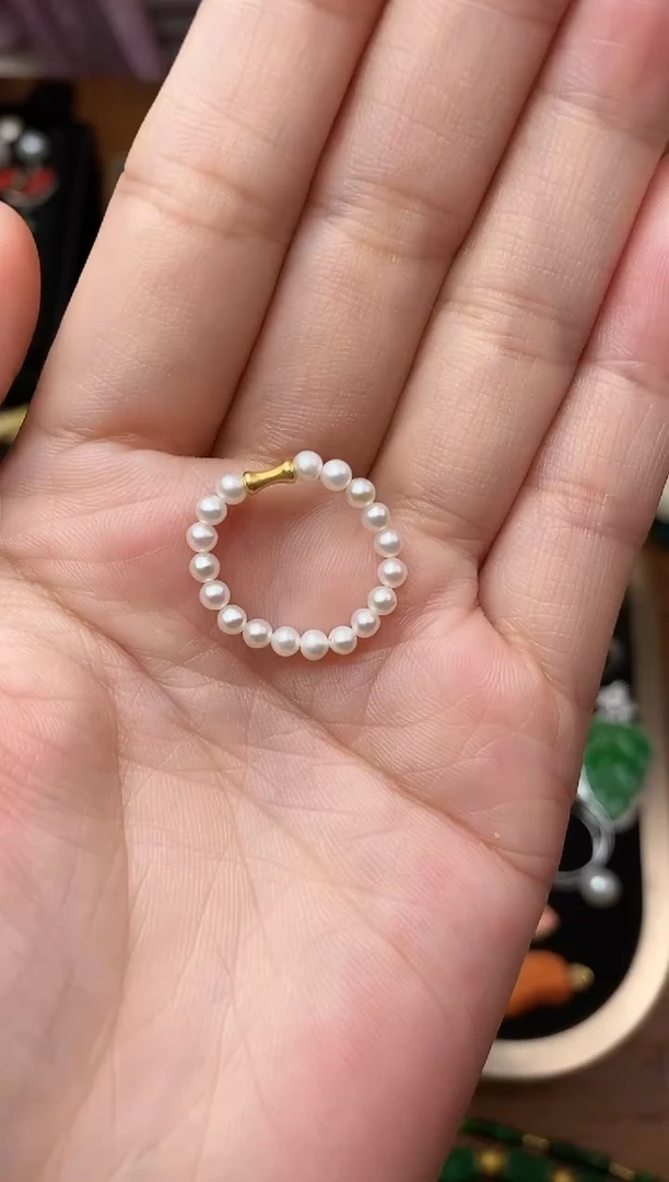非金属无罗*小竹节戒指