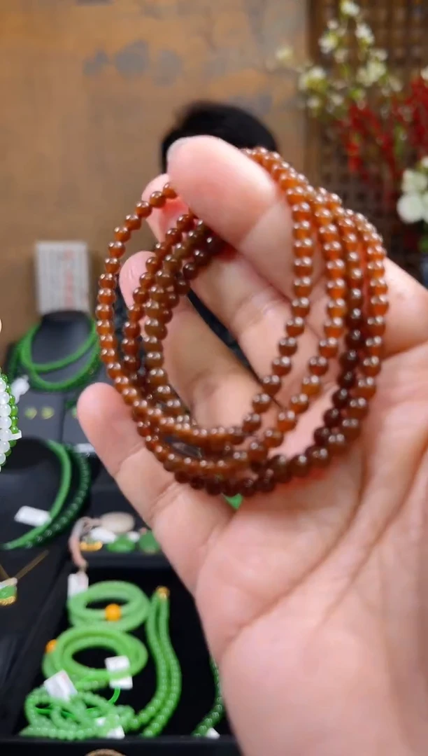 【闪购商品】和田玉手串未镶嵌±4mm 红糖单圈多样性发一