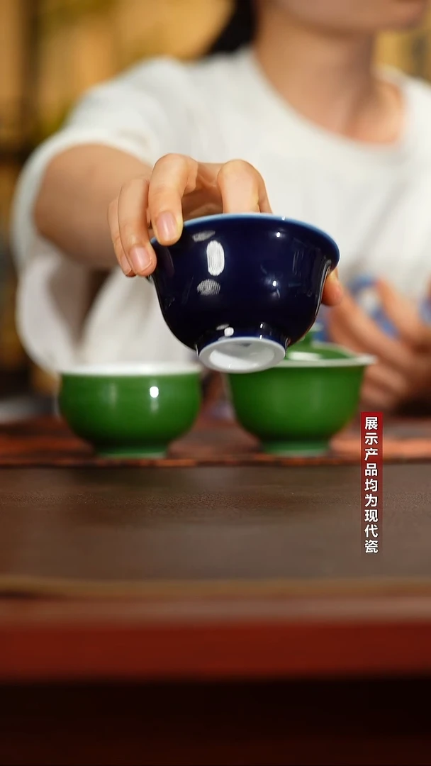 景陶院柴窑祭兰压手杯