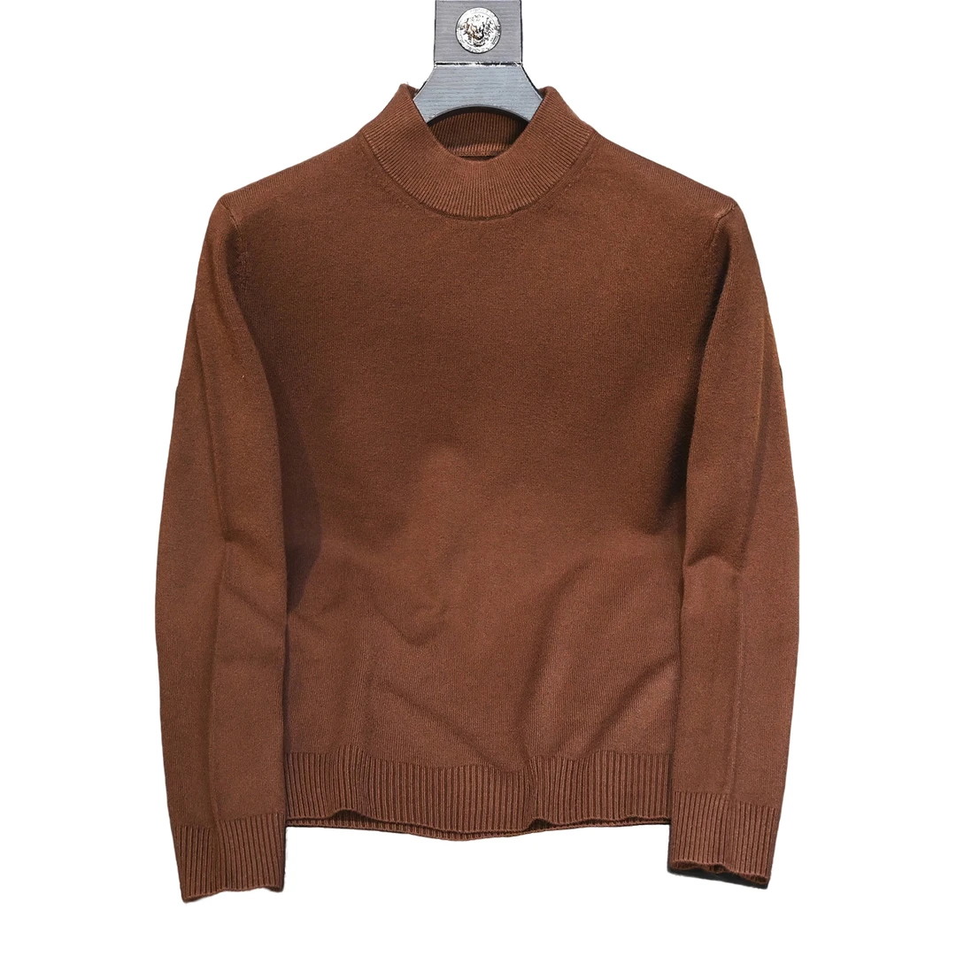 吉伦略索潮流休闲半高领男士毛衣秋冬时尚修身中领纯色打底针织衫