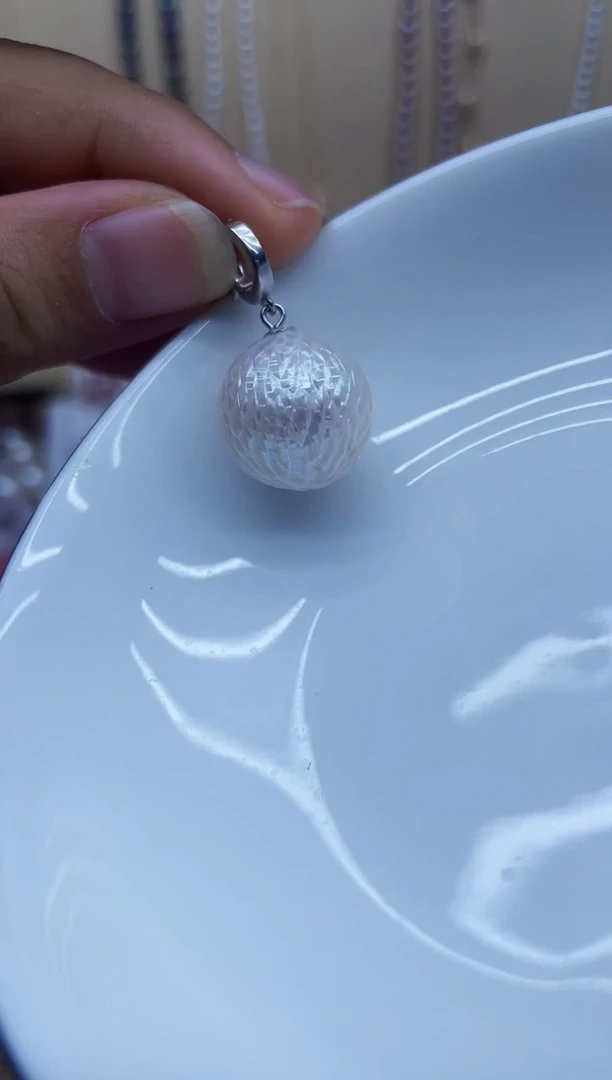 淡水珍珠银S925镶嵌吊坠(不含链)吊坠