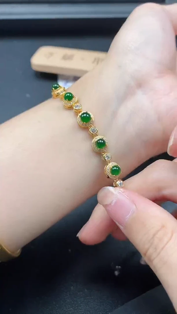 翡翠戒指银S925镶嵌51511-14