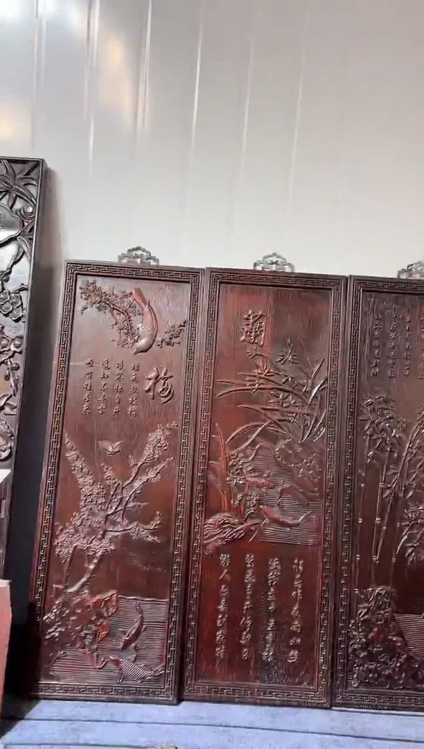 木紫檀雕刻一物一拍