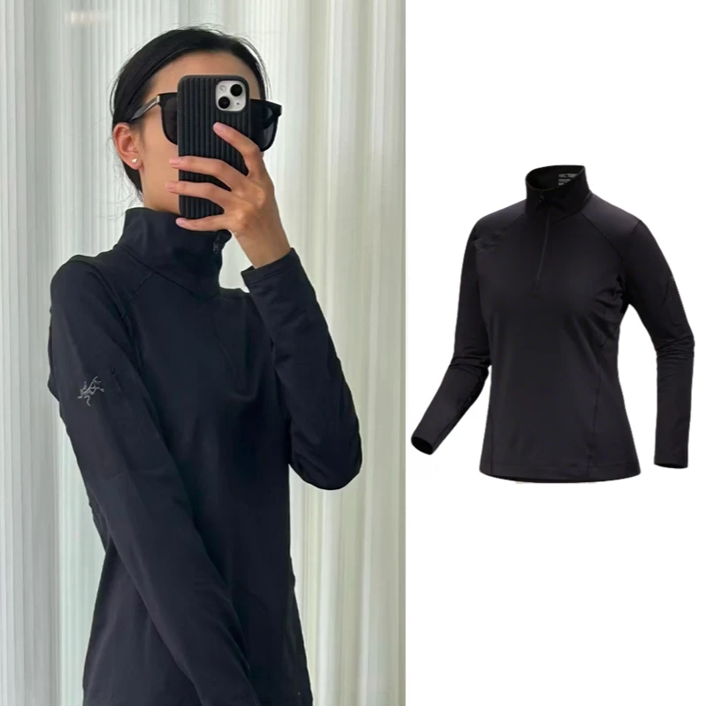 ARC'TERYX/始祖鸟 RHO Zip Neck半拉链立领抓绒长袖夹克外套女款
