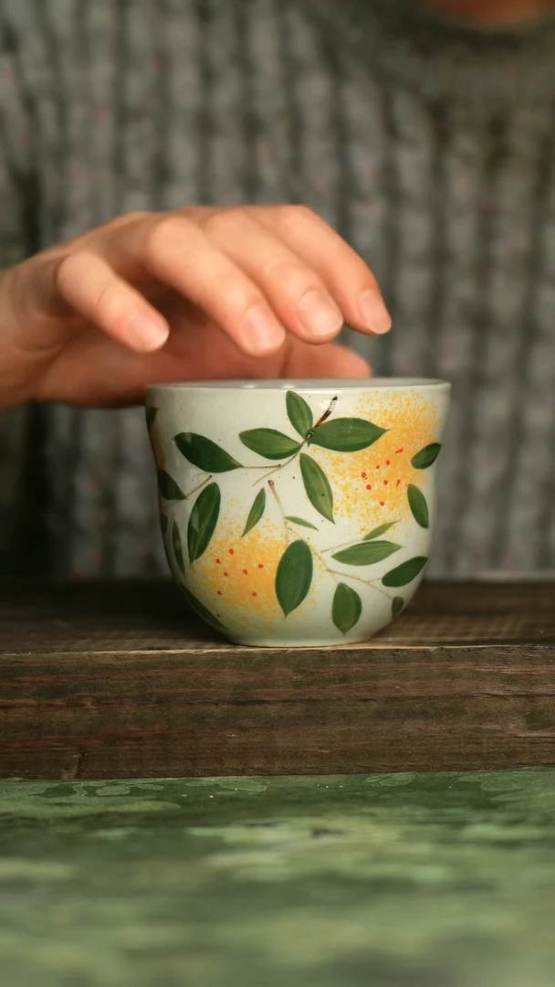 陶瓷青诗集手工手绘瓷器