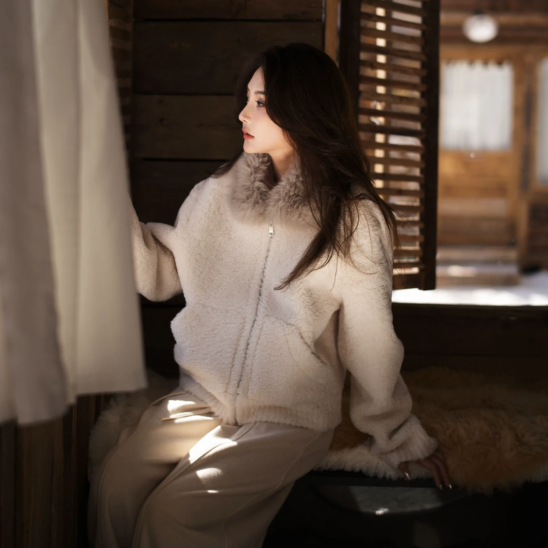 Moprobably李予诺「奥利奥」韩版氛围感气质百搭保暖外套L5457038