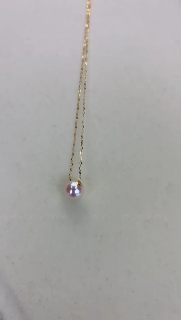 18K金镶嵌DA海水珍珠 GD007 8-8.5 路路通吊坠