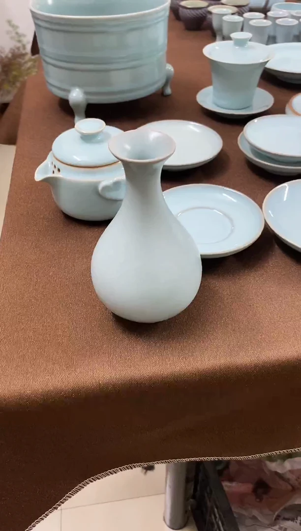 听雨轩--微微瑕原矿原釉仿古玉壶春花瓶