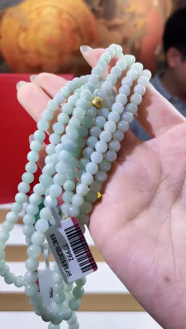 翡翠未镶嵌颈饰多样性发其一珠链11