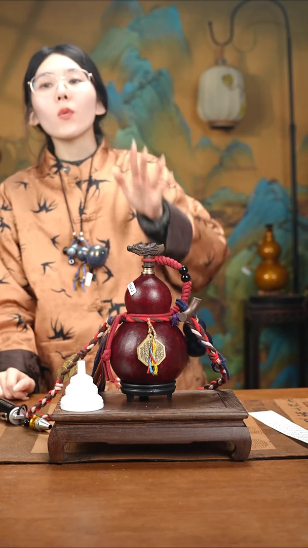 YS052藏绳款大漆酒葫芦（现货现发）+小手捏