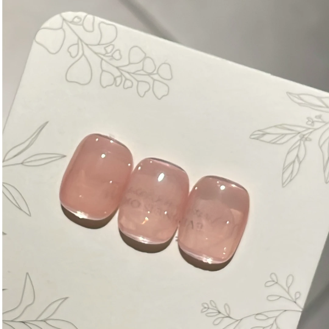裸粉冰透纯色日常显白少女高级感  10