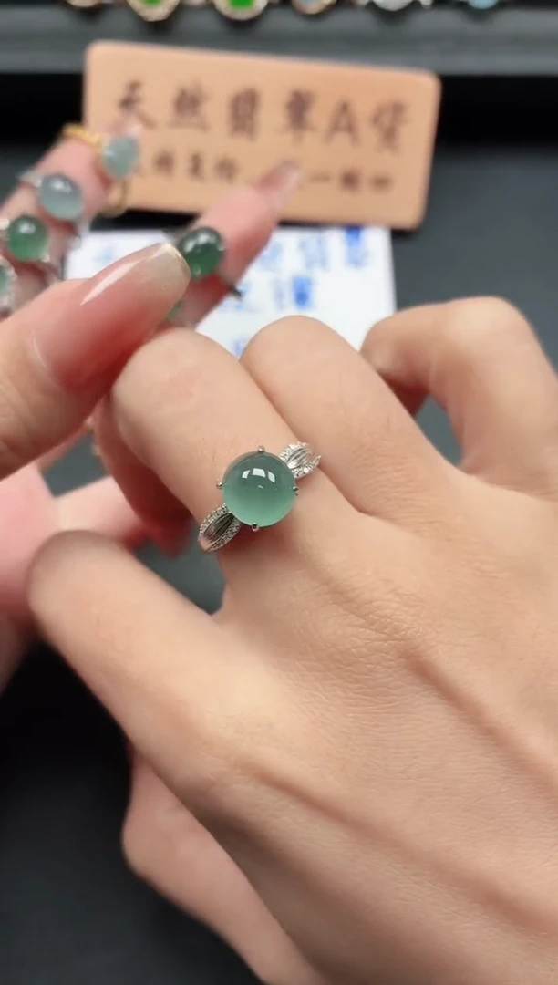 银S925镶嵌戒指翡翠111111