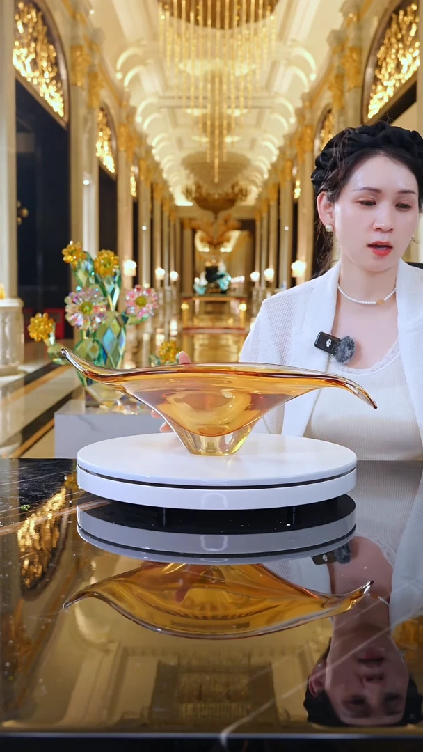 摆件杨*宁AJ1011062琉璃艺术琉璃果盘