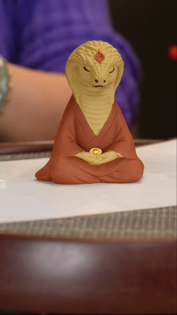 【闪购商品】紫砂茶宠黄金段蛇仙