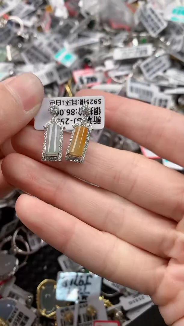 银S925镶嵌戒指翡翠444------7