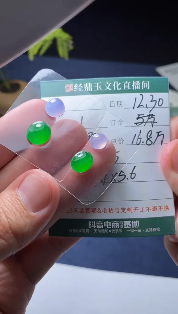 颈饰未镶嵌翡翠蛋面