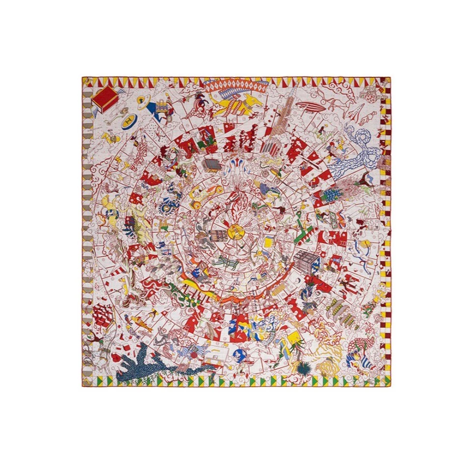 未使用 Hermes/爱马仕 汤/TP033362/赫尔墨斯史诗 披肩 140*140cm