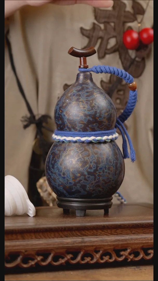 58号精品天然大漆工艺防渗内胆酒葫芦~