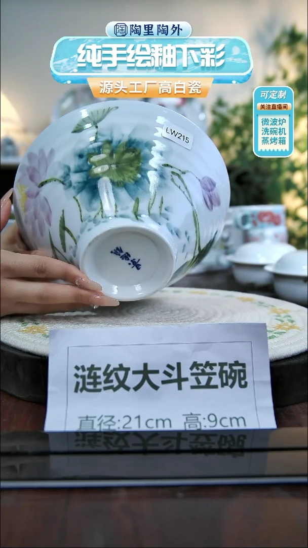 碗景德镇手工手绘陶瓷LW215
