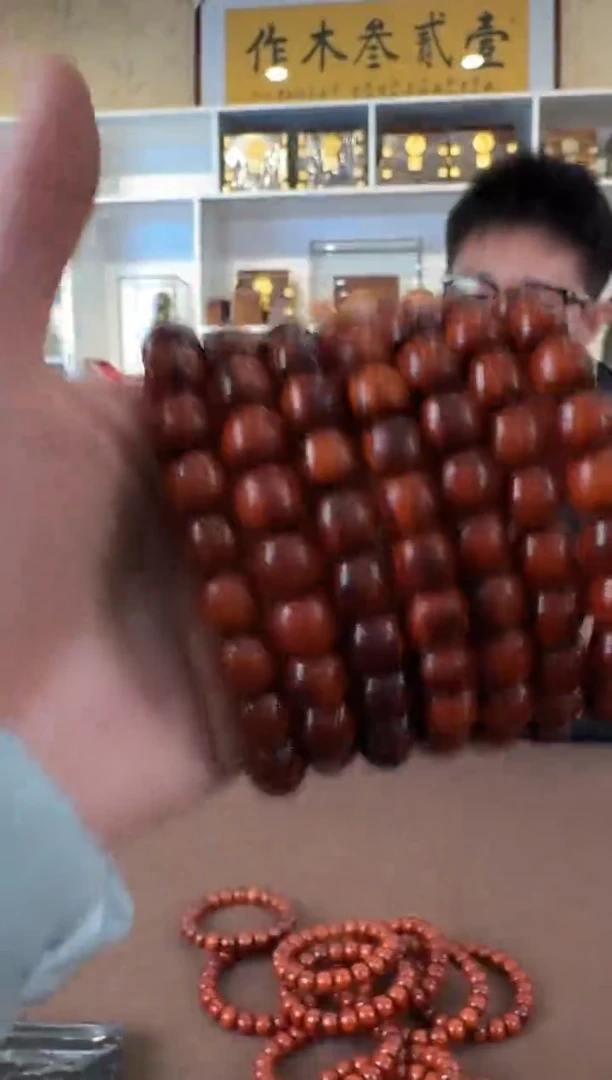 檀香紫檀（小叶紫檀）琴料 10*11老型 单圈手串 透 默认发货