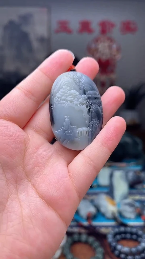 和田玉未镶嵌挂件1