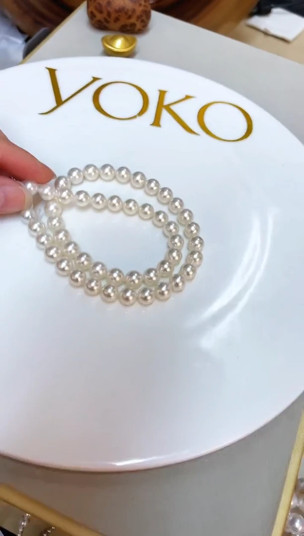 银S925镶嵌颈饰海水珍珠8-8.5真科研sk