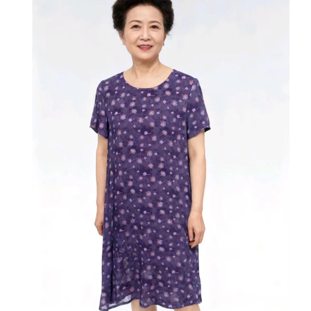 11683-碎花牛仔短袖连衣裙女夏季新款穿搭气质减龄漂亮裙子