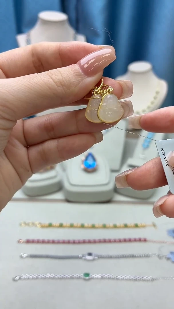 银S925镶嵌和田玉耳饰181JH0102产品一个（多样性）