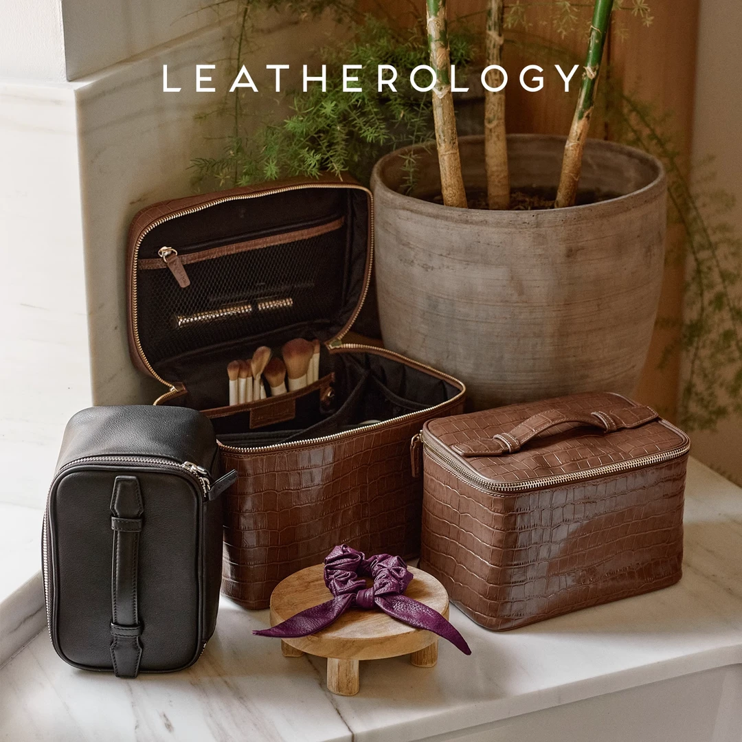 奥勒吉头层牛皮真皮手提化妆包女高档便携大容量旅行包化妆包全色