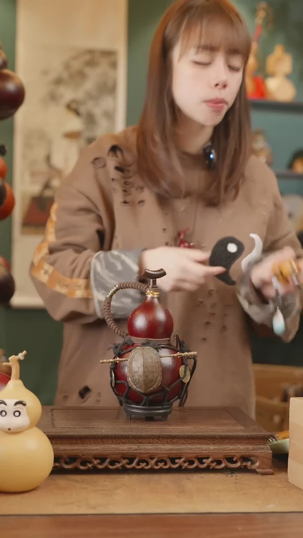 【闪购商品】128号精品天然大漆工艺防渗内胆酒葫芦~