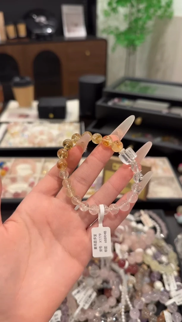 水晶手链合金黄塔晶多宝x1779