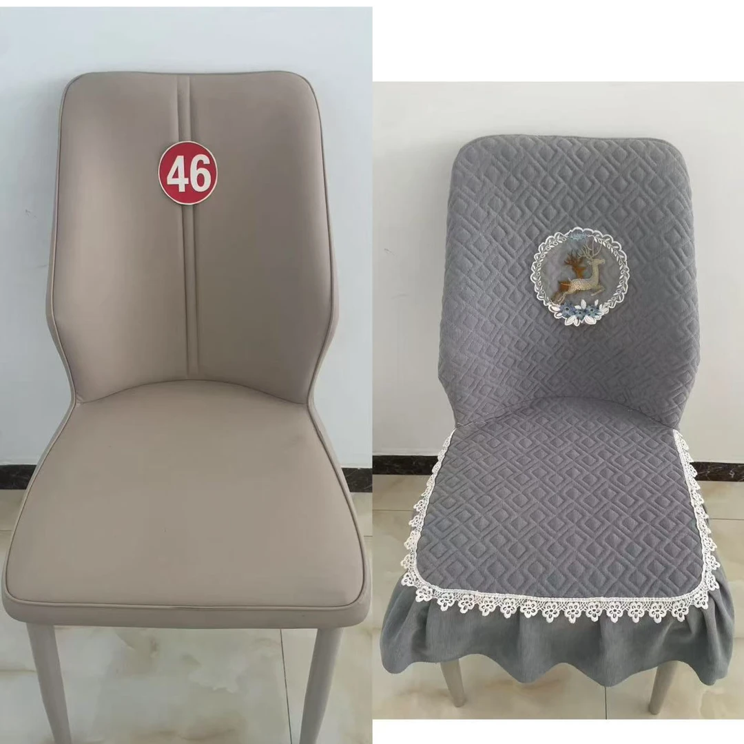 轻奢弧形椅子套罩新款家用椅套靠背一体高级简约防滑全包椅套