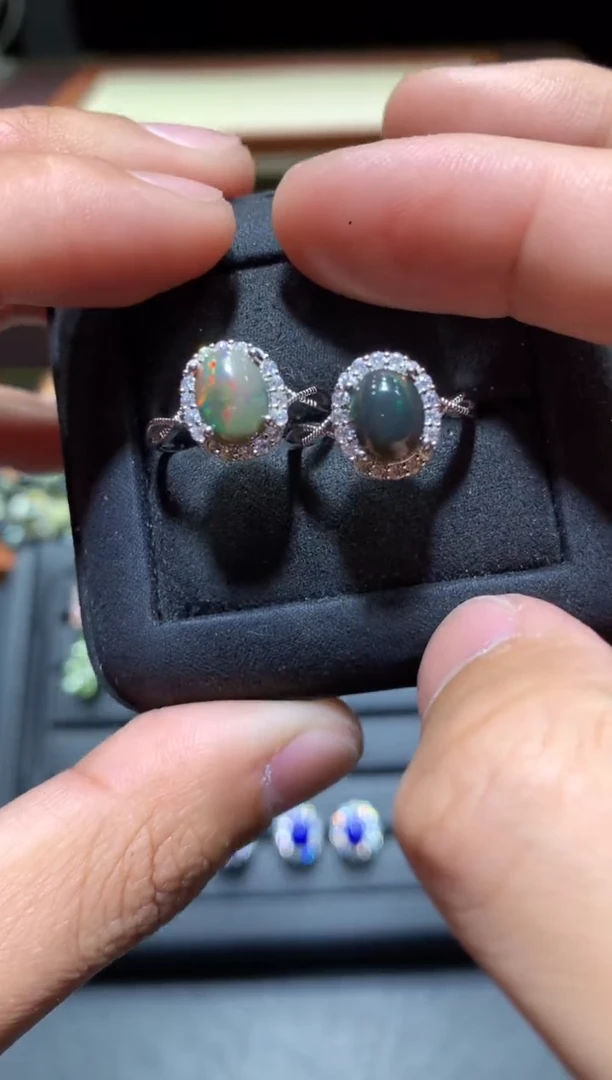 【闪购商品】欧泊戒指未镶嵌G60【多样性发其一】