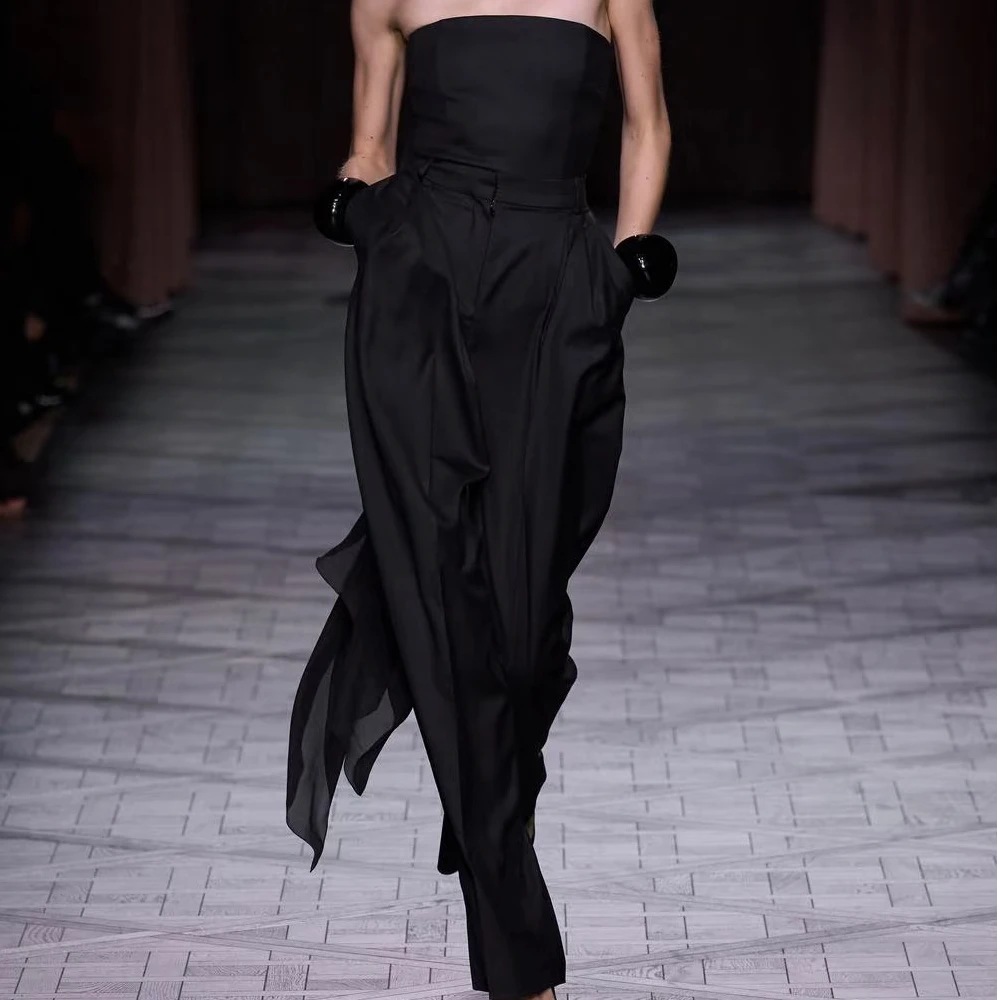 新款夏天休闲长裤显瘦气质高腰时尚060