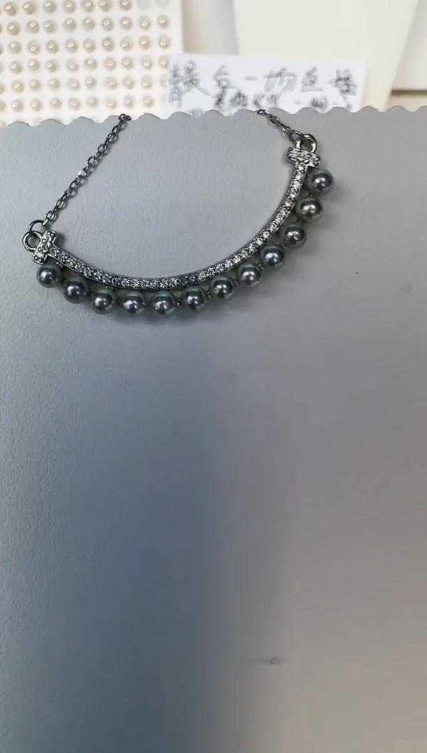 海水珍珠银S925镶嵌颈饰套链