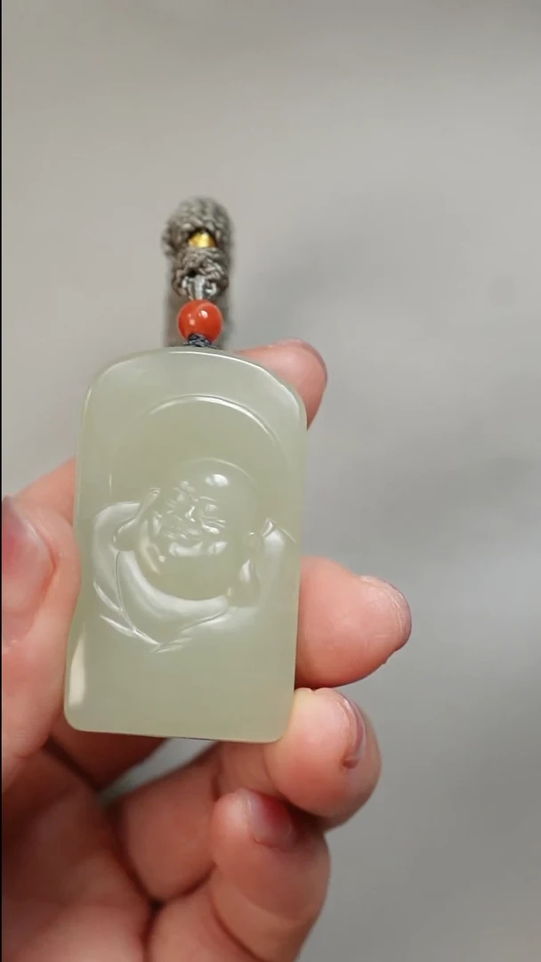 未镶嵌和田玉挂件弥勒佛