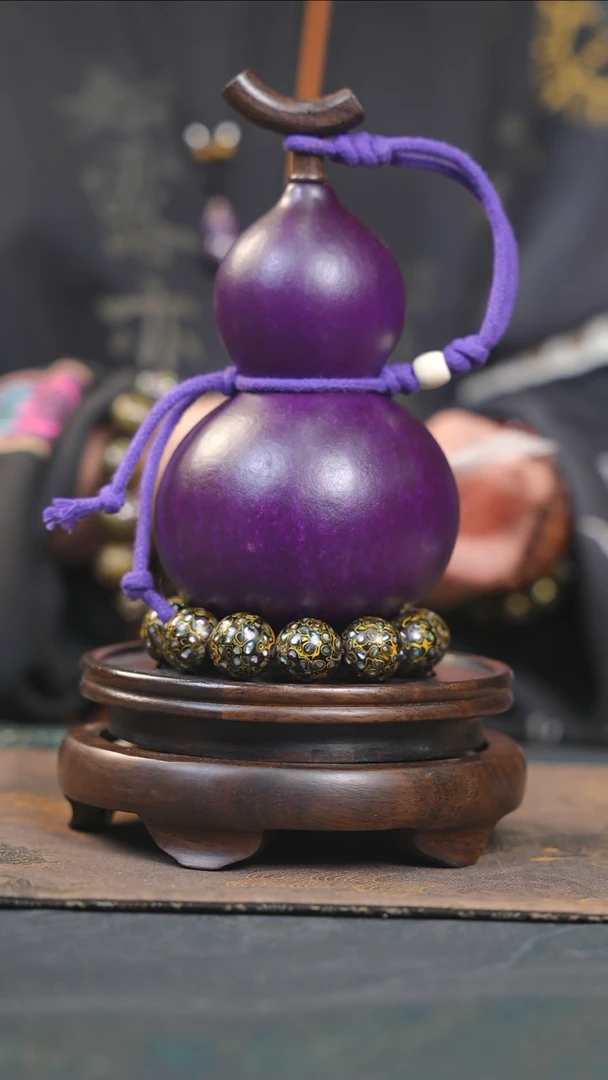 【闪购商品】YH158大漆酒葫芦不包手串及旋转底座