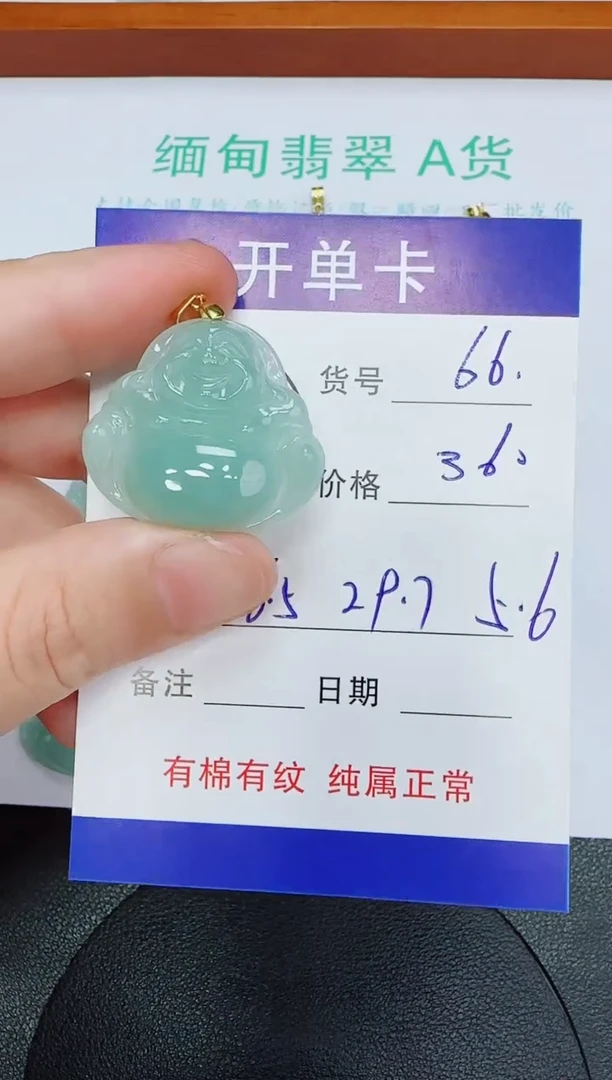 吊坠(赠链)未镶嵌翡翠66