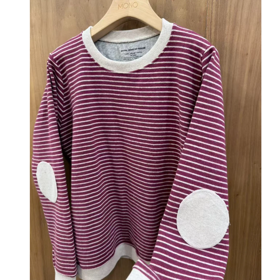 韩国正品不支持退换/BC/条纹补丁长袖/1211/10/20