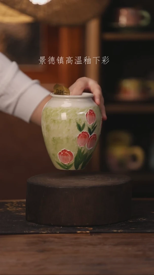 陶瓷景德镇高温釉下手绘陶瓷011