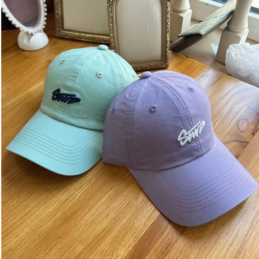 【出口原单】日韩多巴胺色棒球帽透气遮阳百搭C008