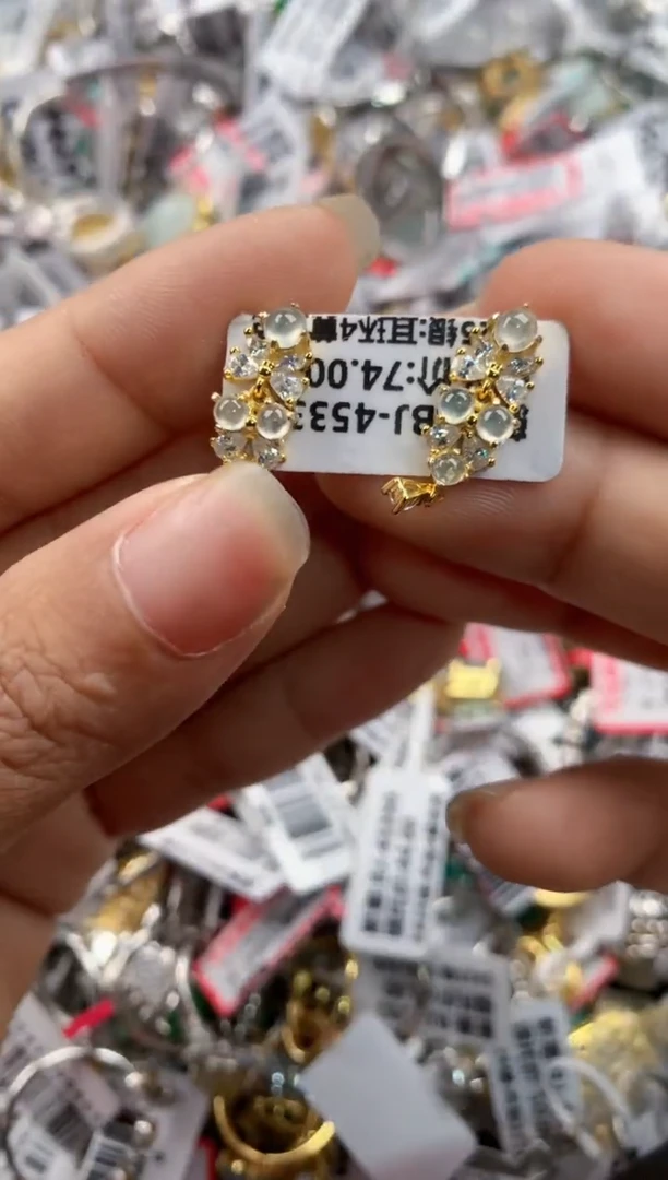 银S925镶嵌戒指翡翠3333----6