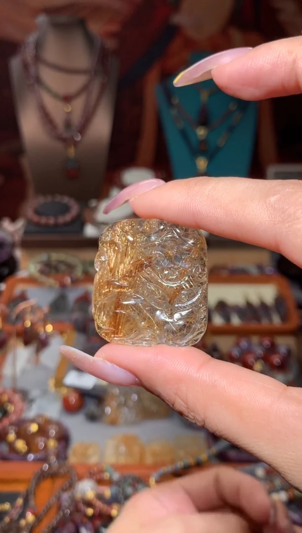 未镶嵌珠宝半成品水晶钛板晶凤九吊坠